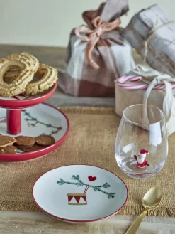 - Yule Juletallerken, Natur, Stentøj - 2 styk - Ø 16 cm*Bloomingville Hot