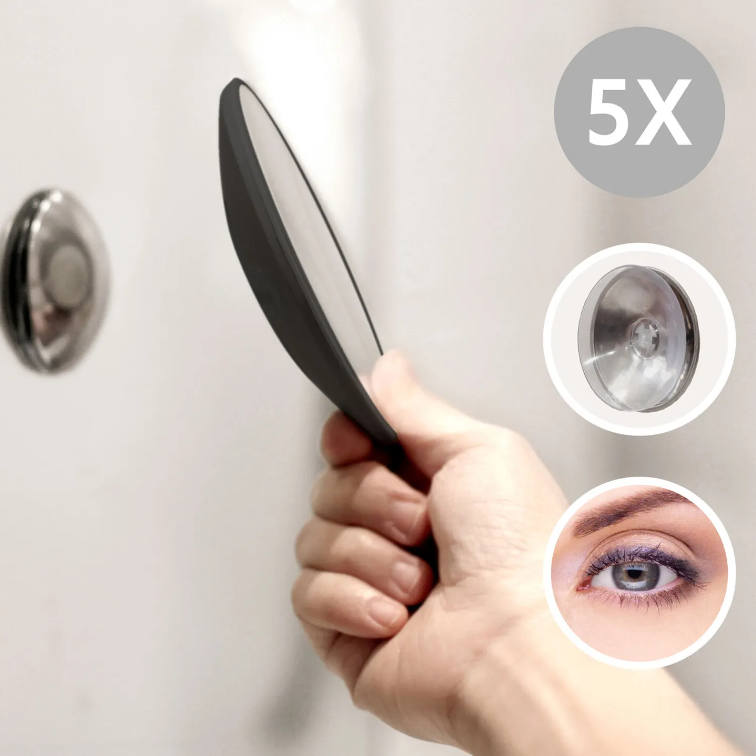 - Aftageligt Make-up spejl X5 - Sort^Bosign New