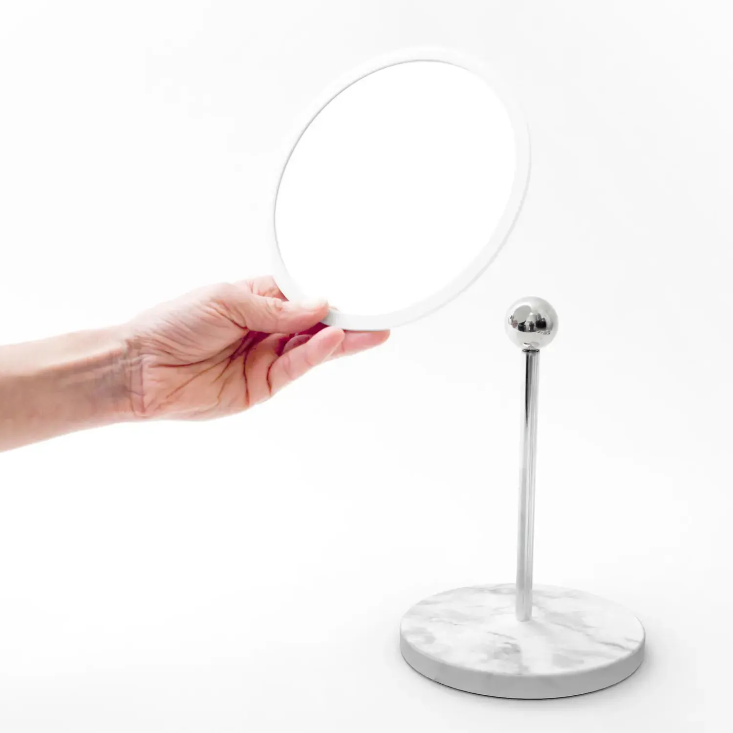 - Aftageligt Make-up spejl X10. Bordmodel - Hvid^Bosign