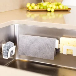 - Holder til opvaskeklud og opvaskesvamp - Hvid*Bosign Discount