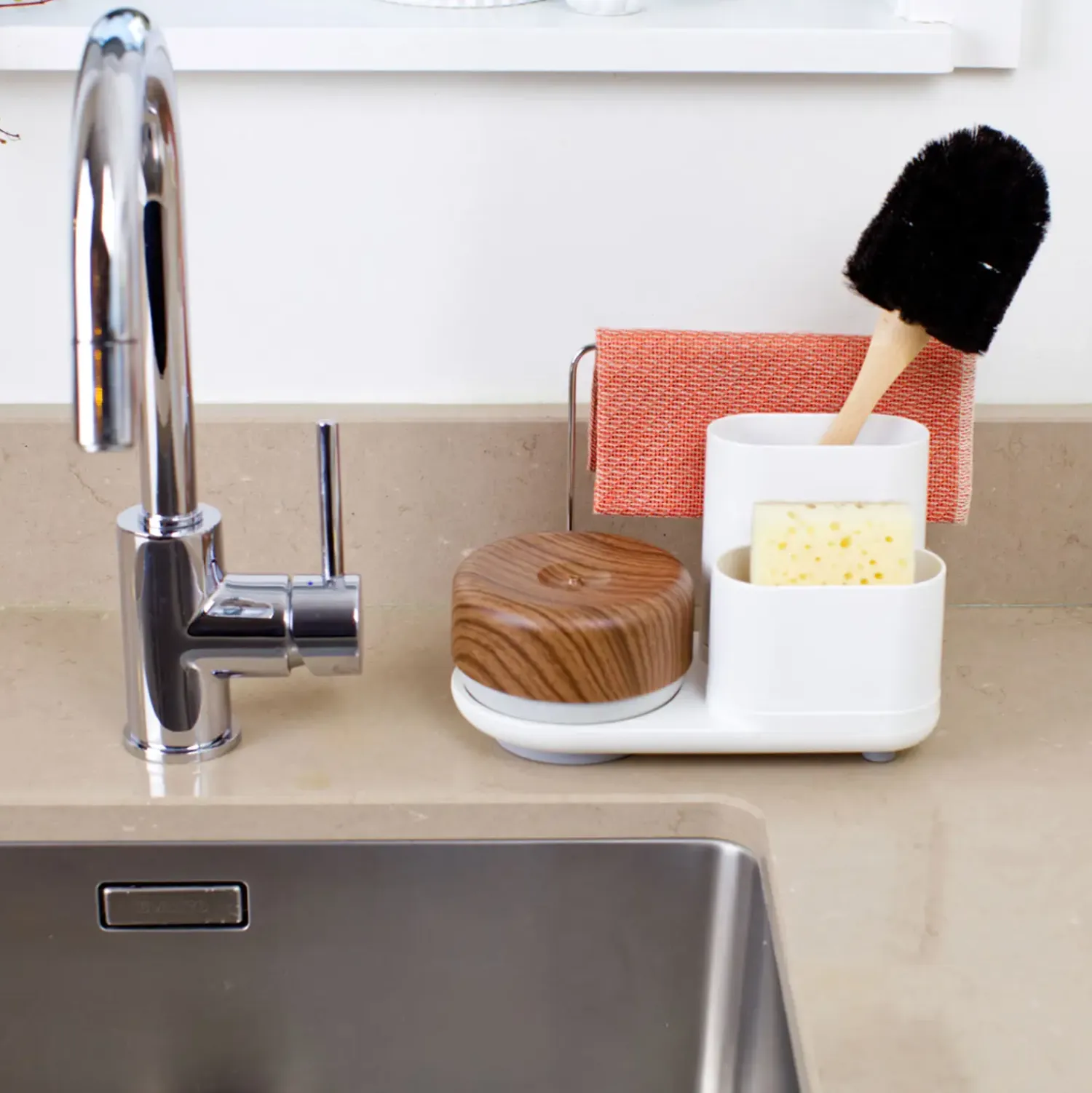 - Opvaskesæt - Do-Dish Caddy Plus - Hvid/Mørkt træ^Bosign Online