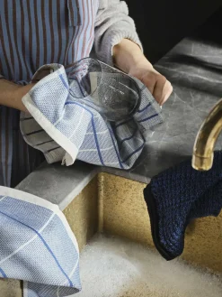 - Forklæde "Stripes" - Forest Green/Orchid Light Purple^Broste Copenhagen Discount