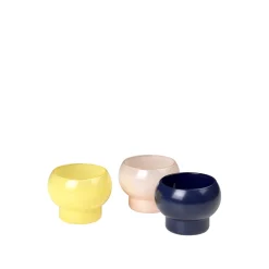 - Fyrfadsstage "Agathe" - Yellow/Blush/Blue - Sæt af 3^Broste Copenhagen New