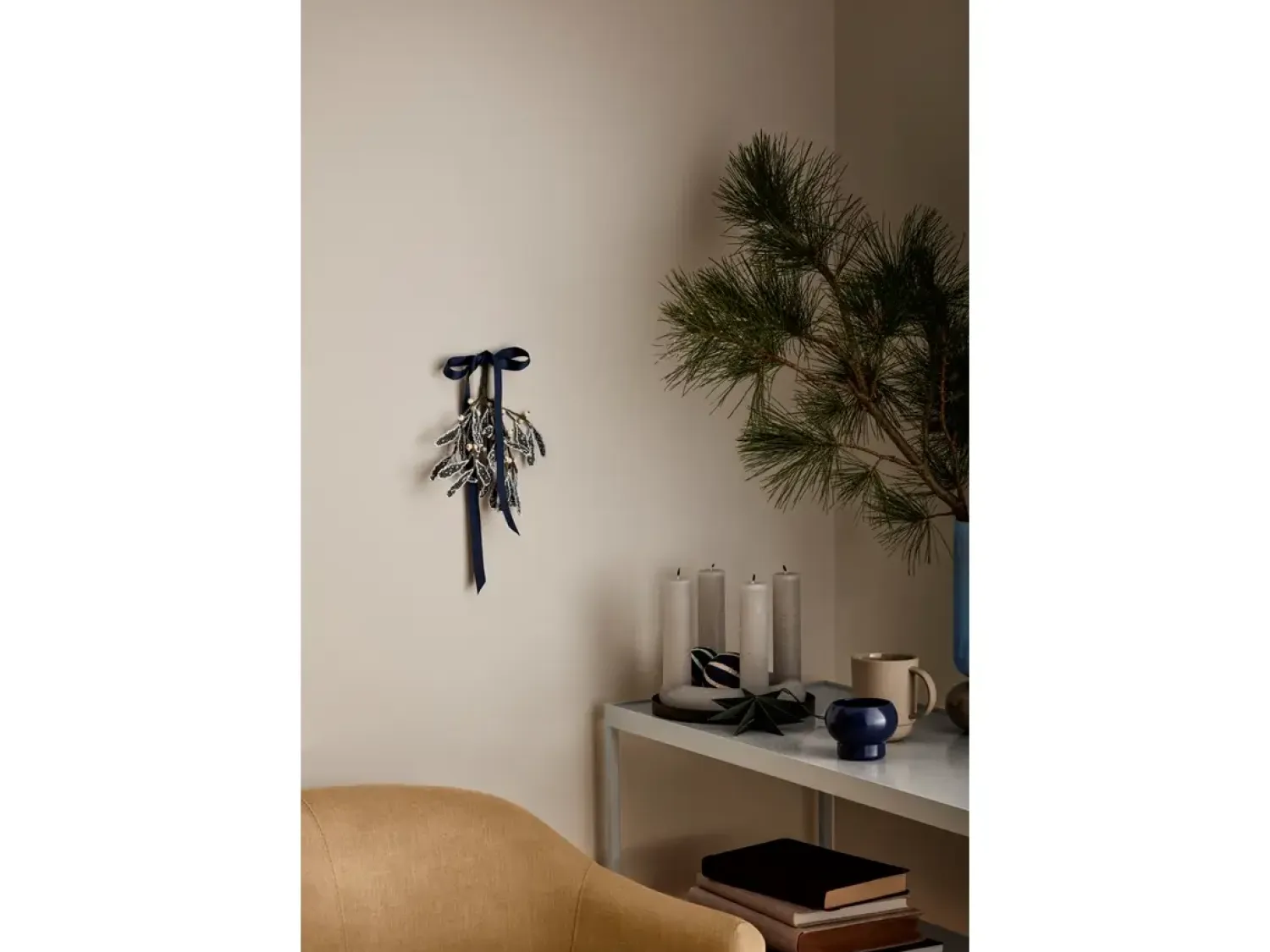 - Fyrfadsstage "Agathe" - Yellow/Blush/Blue - Sæt af 3^Broste Copenhagen New