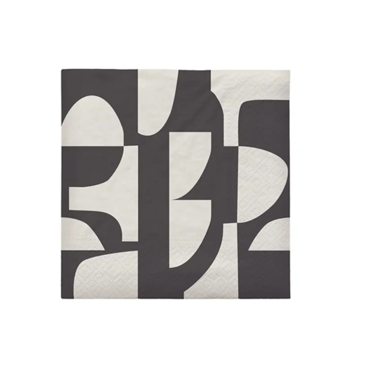 - Papirservietter - Lara - 33x33 cm - Black/Off white^Broste Copenhagen Discount