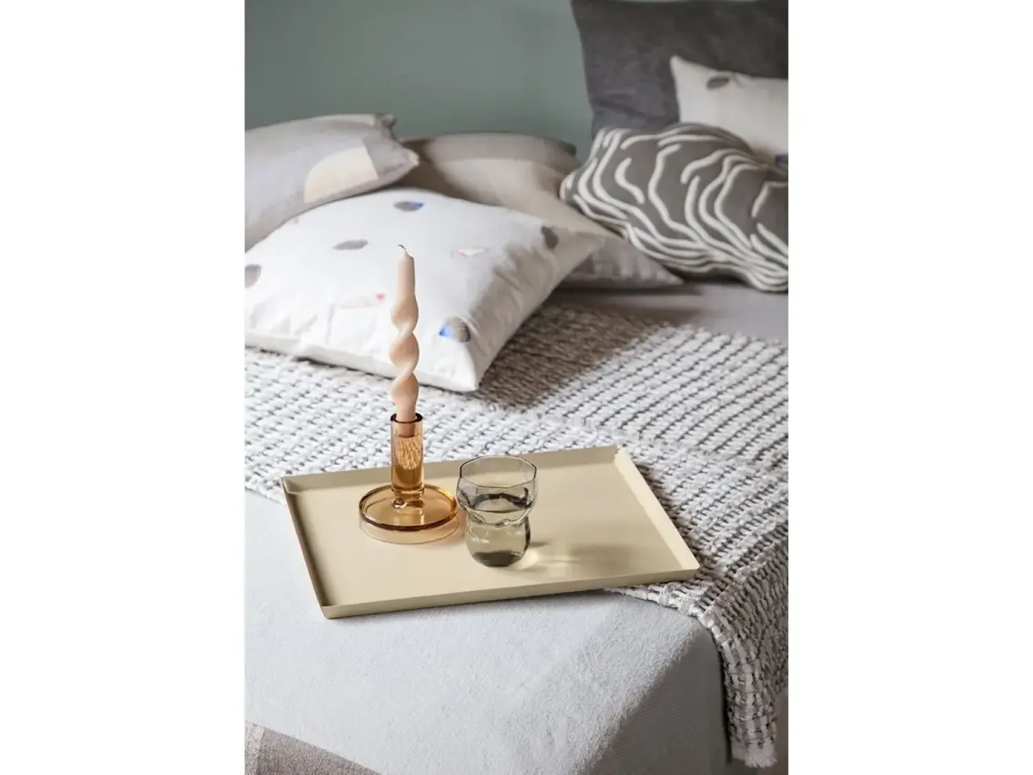 - Sengetæppe - Karla - Warm Beige - W240 x L260 cm*Broste Copenhagen Hot