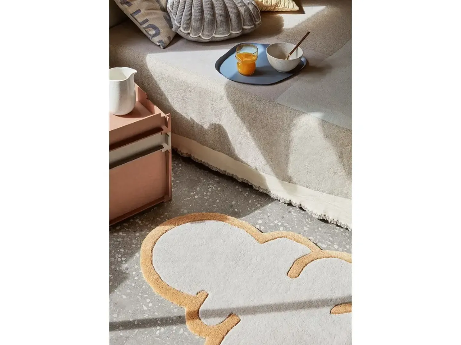 - Sengetæppe - Karla - Warm Beige - W240 x L260 cm*Broste Copenhagen Hot