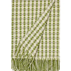 - Azulejo Biocolor - Plaid/tæppe - Light green and Light Grey - 180x130 cm^Burel Factory Sale