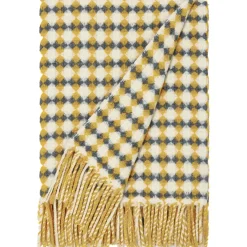 - Azulejo Biocolor - Plaid/tæppe - Grey og Mustard Yellow/Gul*Burel Factory Best