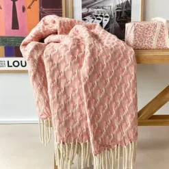 - Noor plaid/tæppe - Taupe - 180x130 cm^Burel Factory Outlet