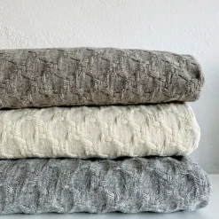 - Pied de Coq - Plaid/tæppe - Beige -180x130 cm*Burel Factory Best