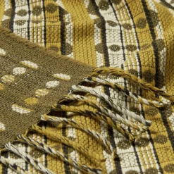 - Plaid - Deco - Grøn og gult mønster - 180 x 130 cm^Burel Factory Best