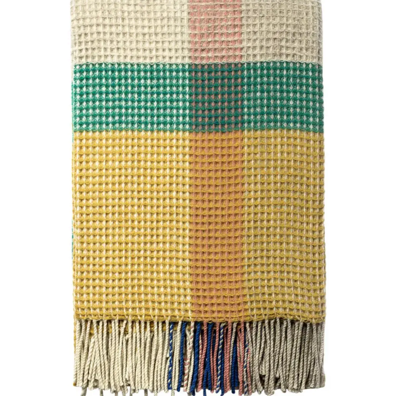 - Plaid - Waffle - Multicolor - Biogreen - 180 x 130 cm^Burel Factory Discount