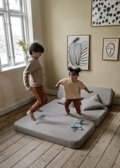 - KK 3 Fold Sofa 120cm - Sand med sand farvet knapper*By KlipKlap Hot