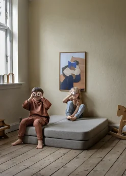 - KK 3 Fold Sofa 120cm - Sand med sand farvet knapper*By KlipKlap Hot