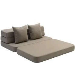 - KK 3 Fold Sofa 120cm - Sand med sand farvet knapper*By KlipKlap Hot
