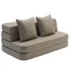 - KK 3 Fold sofa XL 140 cm - Sandfarvet med sand knapper*By KlipKlap Clearance