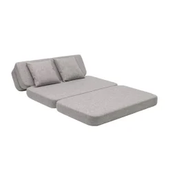 - KK 3 Fold sofa XL 140 cm - Multigrå med grå knapper*By KlipKlap New