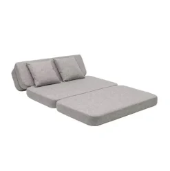By KlipKlap - KK 3 Fold sofa 120 cm - Grå med grå knapper* Discount