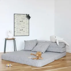 By KlipKlap - KK 3 Fold sofa 120 cm - Grå med grå knapper* Discount