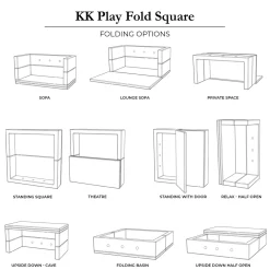 By klipklap - KK Play Fold - Square - multi grå m. grå* Clearance