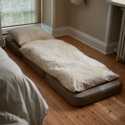 - Sofa - KK 3 Fold Sofa Single Soft - Brun m. sandfarvet knap^By KlipKlap Discount