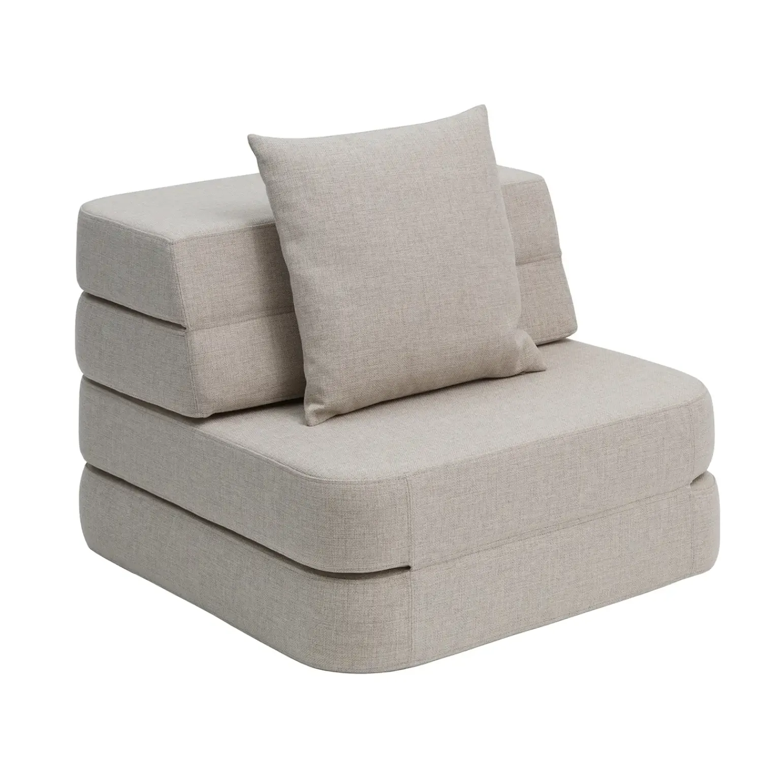- Sofa - KK 3 Fold Sofa Single Soft - Beige w. Sand^By KlipKlap New