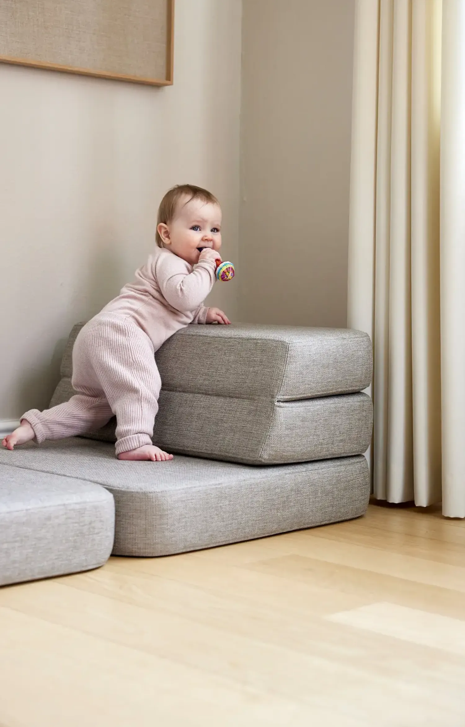 - Sofa - KK 3 Fold Sofa Single Soft - Beige w. Sand^By KlipKlap New