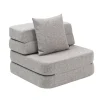 - Sofa - KK 3 Fold Sofa Single Soft - Multi Grey w. Grey - Grå*By KlipKlap Sale