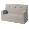børnesofa - KK Kids Sofa - Beige med Sandfarvet knap*By KlipKlap Best