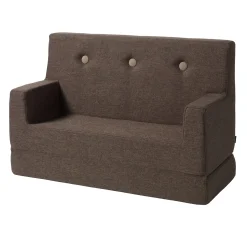 børnesofa - KK Kids Sofa - Brun med sand knap*By KlipKlap New