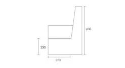 børnestol - KK Kids chair XL - Blågrå med grå knap*By KlipKlap Discount