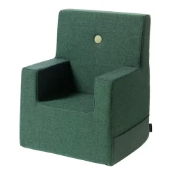 børnestol - KK Kids chair XL - Dyb grøn med lysegrøn knap*By KlipKlap Online