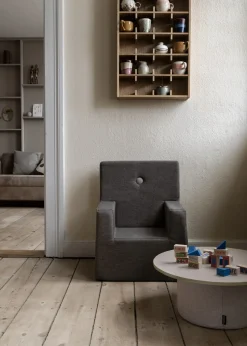 børnestol XL - Brun m. sand knap - KK Kids chair*By KlipKlap Outlet