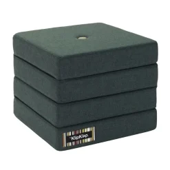 madras - KK 4 fold - Dyb grøn med lysegrøn knap^By KlipKlap Outlet