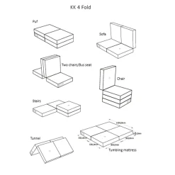 madras - KK 4 fold - Sandfarvet med sand knapper*By KlipKlap Outlet