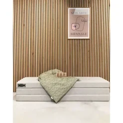 madras - KK 3 fold XL - Beige med sandfarvet knapper^By KlipKlap Sale