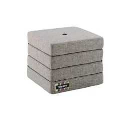 madras - KK 4 fold - Multigrå med grå knap*By KlipKlap Discount