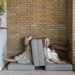 madras - KK 4 fold - Multigrå med grå knap*By KlipKlap Discount