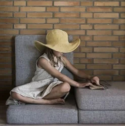 madras - KK 4 fold - Multigrå med grå knap*By KlipKlap Discount