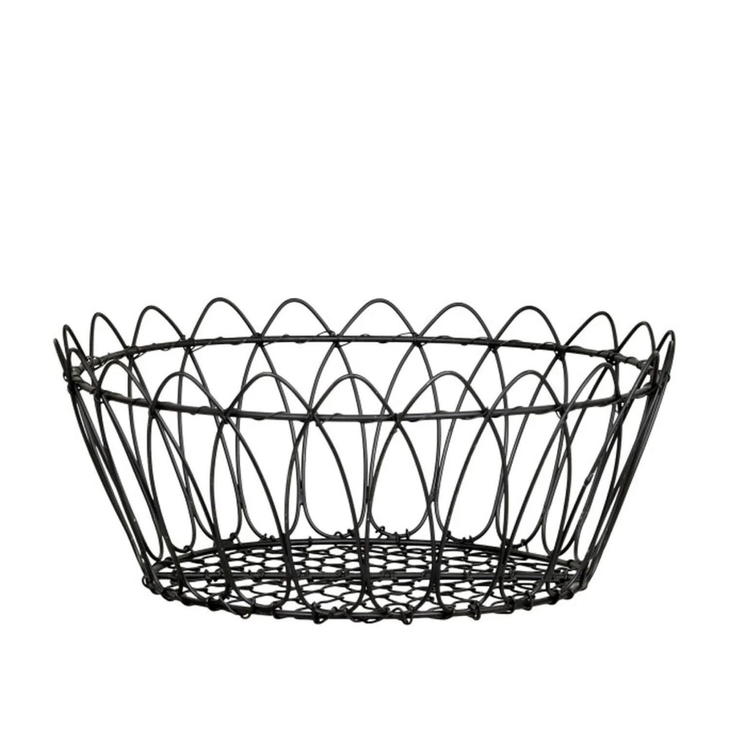Chic Antigue - Kurv - fil de fer - Sort - Ø 27 cm*Chic Antique Sale