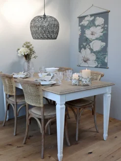 - Fransk spisebordsstol med flet - Natur*Chic Antique Clearance