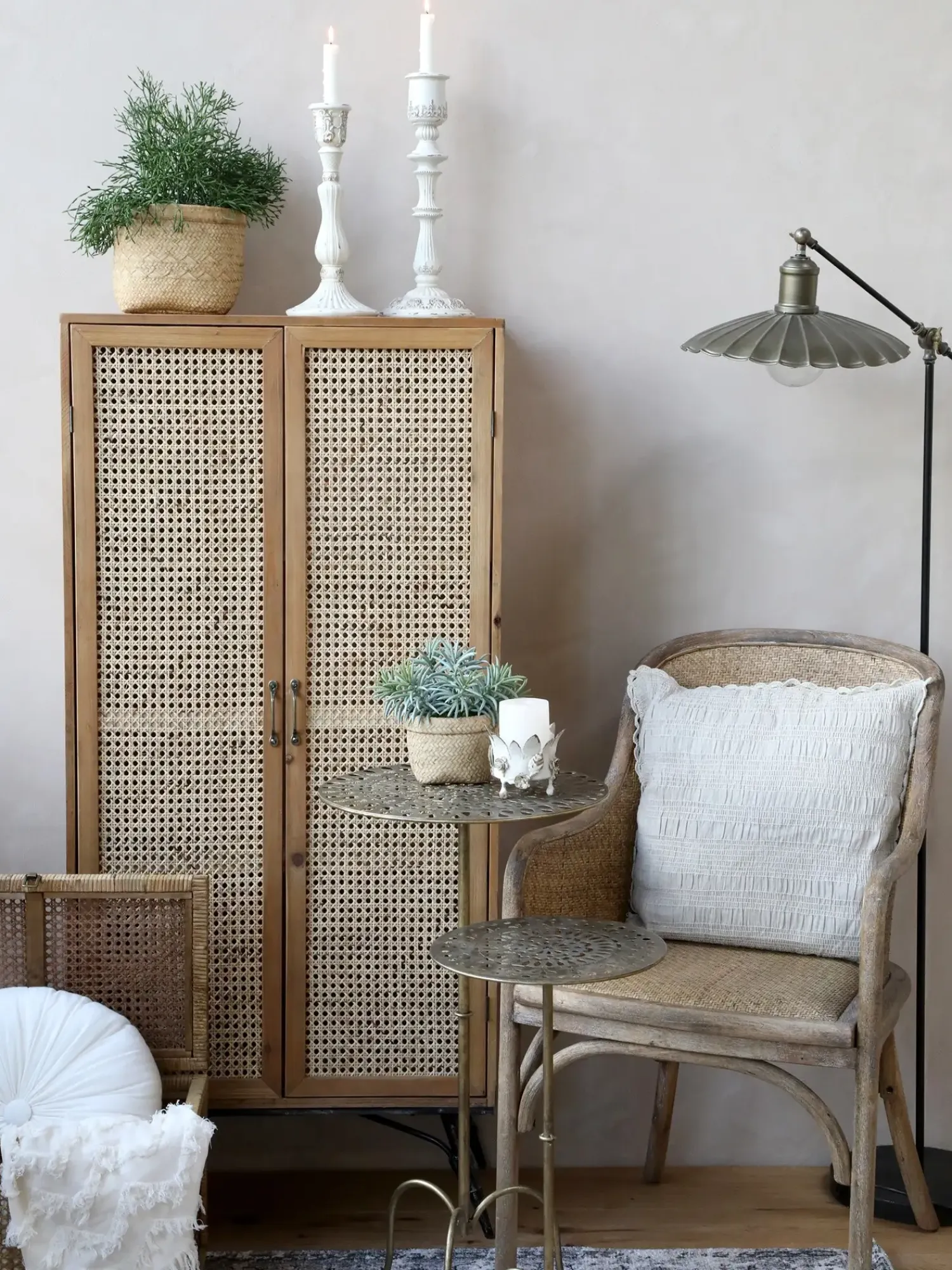 - Gammel fransk stol med flet - Natur^Chic Antique Best