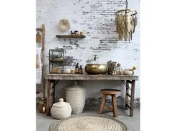 - Lampe med metal dekoration - antique messing - Ø37,5*Chic Antique Discount