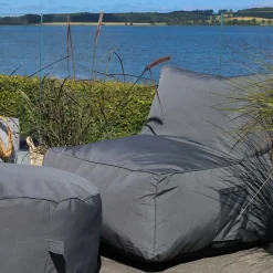 - Loungestol udendørs - Anthracit - H65, L80, B75 cm*Chic Antique