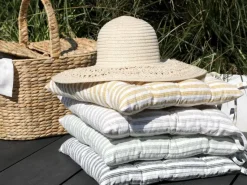 - Nimes Box hynde med striber og bindebånd - hør^Chic Antique Sale