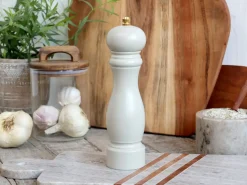 - Salt/Peberkværn - Lysegrå - 20x5 cm*Chic Antique Sale