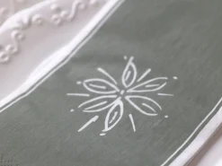 - Serviet - Blomst - 20x10 cm - Verte*Chic Antique Outlet