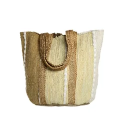 Chic Antique - Strandtaske i genbrugsgarn - 60 x 40 x 30 - Melon* Hot