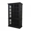 - Vitrineskab - Sort - H 196 x L 120 x  B 40 cm*Chic Antique Best